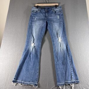 Kut from the Kloth Jeans Women's 14 Blue Light Wash Elena Super Flare Jeans